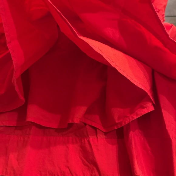 Madewell Bright Red Cattail Lined Tiered Maxi Dress Size Medium MSRP 128.00 - Picture 8 of 10